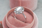 Lab Grown Diamond Oval Cut Halo Diamond Ring M3100