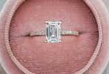 Lab Grown Diamond Emerald Cut  Diamond Ring M3099