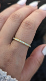 14k Gold Round Cut Bar Diamond Ring  B10073