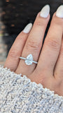 Lab Grown Diamond Pear Cut Hidden Halo Diamond Ring