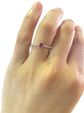 Pear Ruby And Diamond Ring FR01009