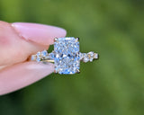 14K Yellow Gold 2.0 Radiant Lab Grown Diamond Engagement Ring