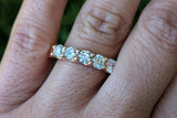 14k Lab Grown Diamond 5 Stone Anniversary Band Ring