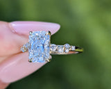 14K Yellow Gold 2.0 Radiant Lab Grown Diamond Engagement Ring