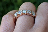 14k Lab Grown Diamond 5 Stone Anniversary Band Ring