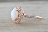 Penelope Oval Opal Diamond Halo Ring