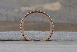 14k Rose Gold Eternity Black Diamond Full Band Ring
