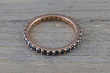 14k Rose Gold Eternity Black Diamond Full Band Ring