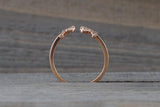 14k Solid Rose Gold Diamond Open Triangle Xoxo Fashion Ring Band Love Xs Kiss Kisses