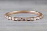 Dainty Thin Channel Set Baguette Diamond Band B10076
