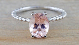 Morganite Bead Ring