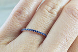 Dainty Thin Sapphire Eternity Band Stackable Ring B10078