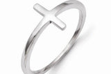 14kt Solid Gold Sideways Cross Ring Side Ways