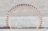 Dainty Thin Sapphire Eternity Band Stackable Ring B10078