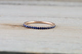 Dainty Thin Sapphire Eternity Band Stackable Ring B10078
