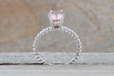 Morganite Bead Ring