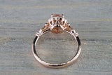 Clovis Art Deco Round Shape Morganite Ring M3066