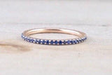 Dainty Thin Sapphire Eternity Band Stackable Ring B10078