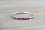 Dainty Thin Sapphire Eternity Band Stackable Ring B10078