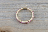 14k Gold Pink Sapphire Eternity Band Ring 2.1mm B10079