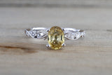 Yellow Sapphire Floral Wedding Set