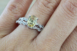 Yellow Sapphire Floral Wedding Set