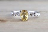 Yellow Sapphire Floral Wedding Set