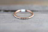 Gold Dainty Thin Baguette Rectangle Diamond Band 1mm B10018