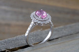 Pink Sapphire Double Halo