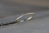 Gold Dainty Thin Baguette Rectangle Diamond Band 1mm B10018