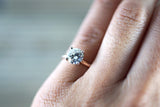 14k Gold Solitaire Round Moissanite 7.5mm Engagement Ring