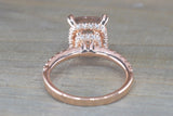Double Hidden Halo Cushion Morganite 9mm ASPER1430038