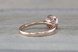 Andrea Halo Solitaire 5mm Cushion Morganite M3021