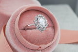 Lab Grown Diamond Oval Cut Halo Diamond Ring