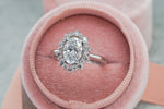 Lab Grown Diamond Oval Cut Halo Diamond Ring M3100