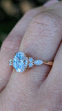 Oval Trio Cluster Ring Moissanite