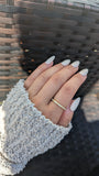 14k Gold Round Cut Bar Diamond Ring  B10073