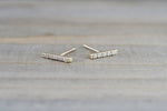 Reserved listing Diamond Bar Stud Earring