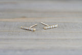 Reserved listing Diamond Bar Stud Earring