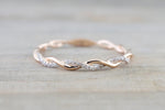 Gold Round Diamond Rope Twist Twined Vine Engagement Pave Ring ASPBR010009