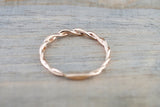 Gold Round Diamond Rope Twist Twined Vine Engagement Pave Ring ASPBR010009