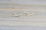 Reserved listing Diamond Bar Stud Earring