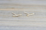 Reserved listing Diamond Bar Stud Earring