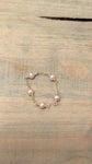 Natural pearl chain ring 14k yellow gold