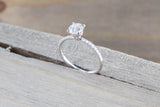 14kt White Gold EGL Certified Diamond Ring Under Halo