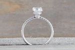 14kt White Gold EGL Certified Diamond Ring Under Halo