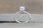 14kt White Gold EGL Certified Diamond Ring Under Halo