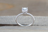 14kt White Gold EGL Certified Diamond Ring Under Halo