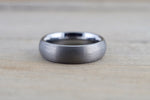 Tungsten Carbide 8mm Domed High Satin Brushed Finish Inside Men's Ring