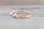 Multi Colored Sapphire 3 Gemstone Ring Band B10075